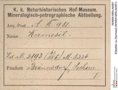 Etiketten zu Kermesit (NHMW-MIN-Ak981)